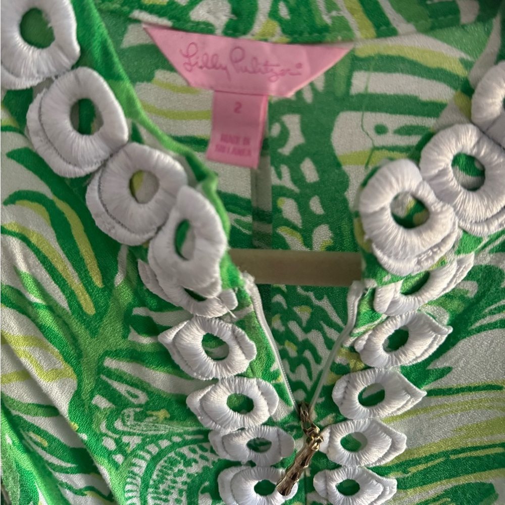 Green and white Lilly Pulitzer dress